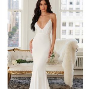 Club London long white dress